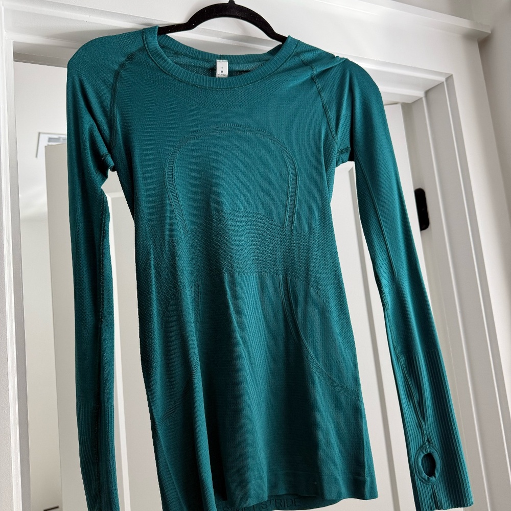 Lululemon Swiftly Tech Long Sleeve Top – Teal – Size 4